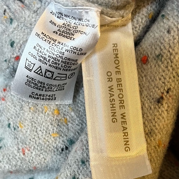 LOFT | Tunic Boat Neck Gray Speckled Sweater | Size S - Picture 8 of 8